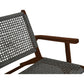 HSM Collection-Gartensessel Rio Mit Armlehne-80x80x67-Natur/Grau-Teak/Bananenblatt