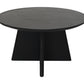 HSM Kollektion - Runder Couchtisch mit Kreuzbein - 80x80x45 - Schwarz - Mango
