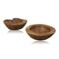 HSM Collection-Fruchtschale Klein S/2-ø20-27x6-10-Natur-Teak