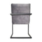 HSM Collection-Eetkamerstuhl Boston S/2-56x68x89-Delfin Grau/Schwarz-Stoff/Metall
