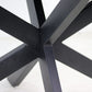 HSM Collection-Ovale Esstisch Melbourne-200x100x76-Schwarz-Mango/Metall