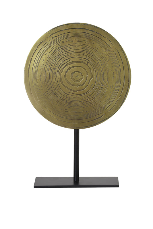 Ornament auf Fuß Sasim - Antik Bronze/Schwarz - 25x10x39cm