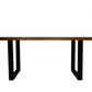 HSM Collection-Rechteckiger Esstisch Melbourne-160x90x77-Braun/Schwarz-Mango/Metall