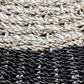 HSM Collection-Teppich Malibu -ø120-Natur/Schwarz-Raffia/Seegras