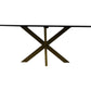 HSM Kollektion-Rechteckiger Esstisch aus Marmor-180x90x77-Schwarz/Gold-Marmor/Metall