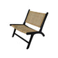HSM Collection-Loungestoel Rotan-67x81x71-Zwart/Naturel-Rotan/Teak