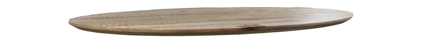 HSM Collection - Ovaler Tischplatte Bern Swiss Edge - 180x100x3,5 - Natur - Mango