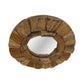 HSM Kollektion - Runder Spiegel - 40X40X4 - Natur - Teak