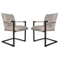 HSM Collection-Esszimmerstuhl Boston S/2-56x68x89-Natur/Schwarz-Stoff/Metall