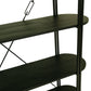 HSM Collection-Wandregal mit 4 Regalen-130x39x140-Schwarz-Mango/Metall