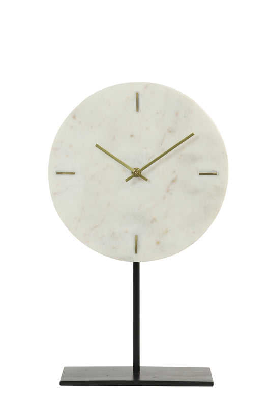 Standuhr 25,5x10x42,5 cm MORENO Marmor weiß