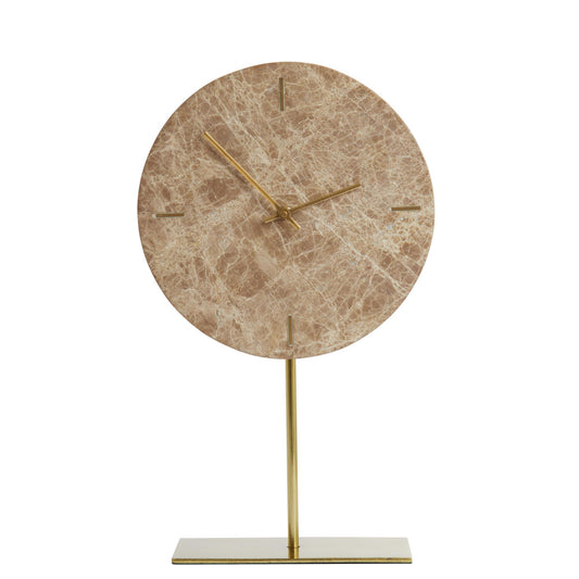 Tischuhr Moreno - Braun - Ø26cm