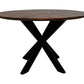 HSM Kollektion-Runder Esstisch Mosaik-140x140x76-Natur/Schwarz-Mango/Metall