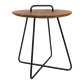 HSM Collection-Runde Beistelltisch Madison-45x45x50-Natur/Schwarz-Teak/Metall