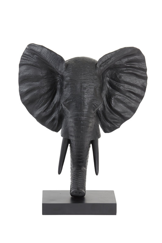 Ornament Elefant - Schwarz - 38,5x19,5x49cm