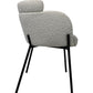 HSM Collection-Esszimmerstuhl Luca S/2-57x60x81-Weiß/Schwarz-Stoff/Metall