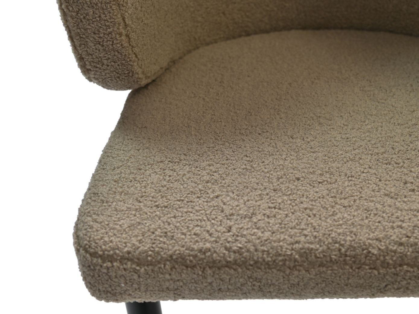HSM Collection-Esszimmerstuhl Yuna S/2-60x54x82.5-Taupe/Schwarz-Stoff/Metall