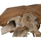 HSM Collection-Wandtafel Teakwurzel Two Tone-120x45x80-Natur-Teak