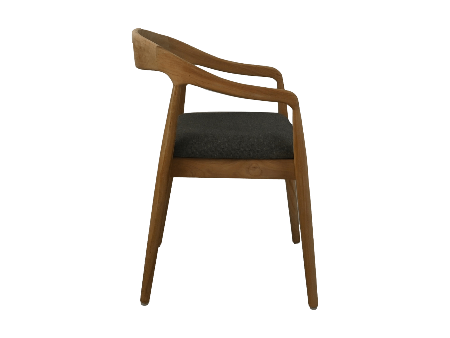 HSM Collection-Esszimmerstuhl Modena + Sitz-55x41x78-Natur/Anthrazit-Teak/Stoff