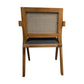 HSM Collection-Esszimmerstuhl Phi-52x54x83-Natur/Dunkelgrau-Teak/Stoff