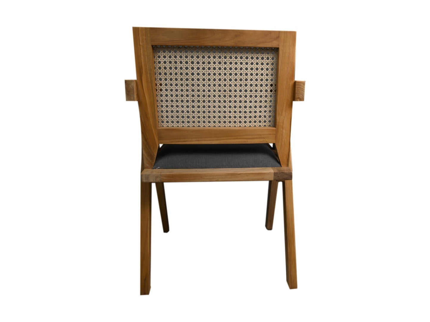 HSM Collection-Esszimmerstuhl Phi-52x54x83-Natur/Dunkelgrau-Teak/Stoff