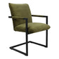 HSM Collection-Esszimmerstuhl Boston S/2-56x68x89-Grün/Schwarz-Stoff/Metall