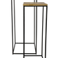 HSM Collection-Pflanzenständer S/2-40x40x110/30x30x90-Natur/Schwarz-Mango/Metall