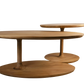HSM Collection-Runde Couchtisch Coffees-50x50x40-Natur-Teak