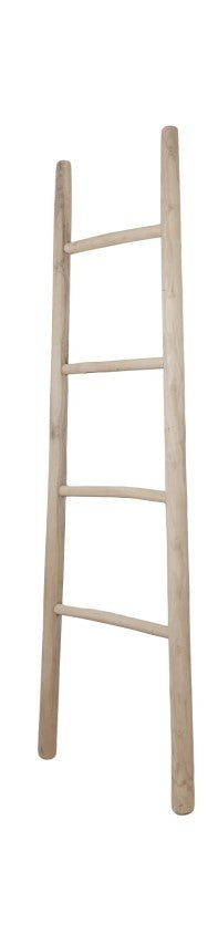 HSM Kollektion - Dekorative Leiter - 35-45x5x150 - Natur - Teak