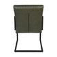 HSM Collection-Esszimmerstuhl Texas S/2-55x50x85-Grün/Schwarz-Leder/Metall