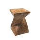 HSM Collection - Square Side Table Spiral - 30x30x43 - Natur - Munggur