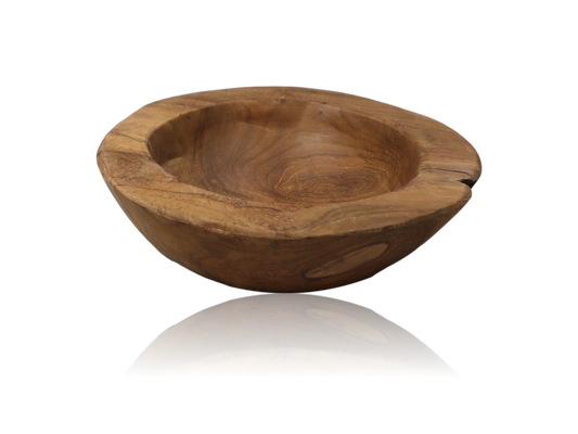 HSM Kollektion-Fruchtschale Klein-ø20-27x6-10-Natur-Teak