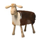 HSM Collection-Schaap Shawn Large-58x34x62-Assorti/Naturel-Geitenhuid/Teak