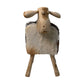 HSM Collection-Schaap Shawn Large-58x34x62-Assorti/Naturel-Geitenhuid/Teak