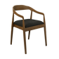 HSM Collection-Esszimmerstuhl Modena + Sitz-55x41x78-Natur/Anthrazit-Teak/Stoff