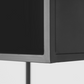 HSM Collection-Offenes Regal Manhattan-65x35x175-Schwarz-Metall