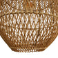 HSM Kollektion-Hängelampe-34x34x58-Natur-Rattan/Teak