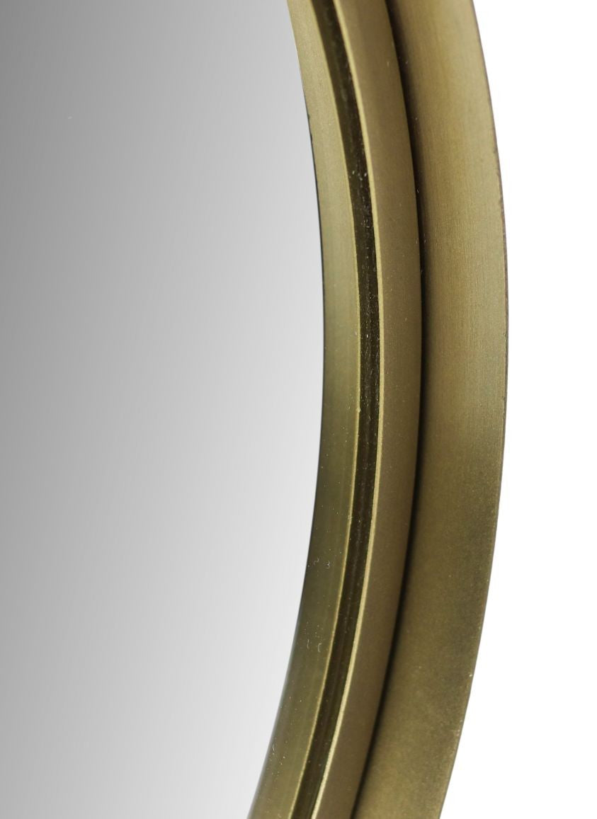 HSM Kollektion - Runder Spiegel - 40x3x40 - Gold - Metall