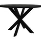 HSM Kollektion-Runder Esstisch Mosaik-140x140x77-Schwarz-Mango/Metall