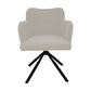 HSM Collection-Esszimmerstuhl Bella S/2-56x60x82-Weiß/Schwarz-Stoff/Metall