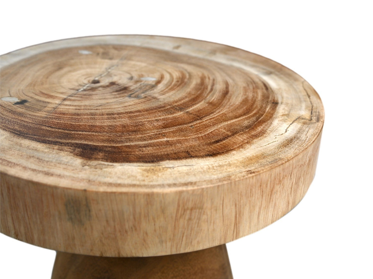 HSM Collection-Runde Hocker-30x30x43-Natur-Munggur