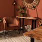HSM Kollektion - Runder Spiegel Sun-108x5x108-Natur-Teak