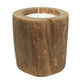 HSM Kollektion-Kerze Baumstamm Groß-ø20x20-Natur-Teak