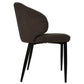 HSM Collection-Esszimmerstuhl Yuna S/2-60x54x82.5-Espresso/Schwarz-Stoff/Metall
