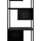 HSM Collection-Offenes Regal Manhattan-65x35x175-Schwarz-Metall