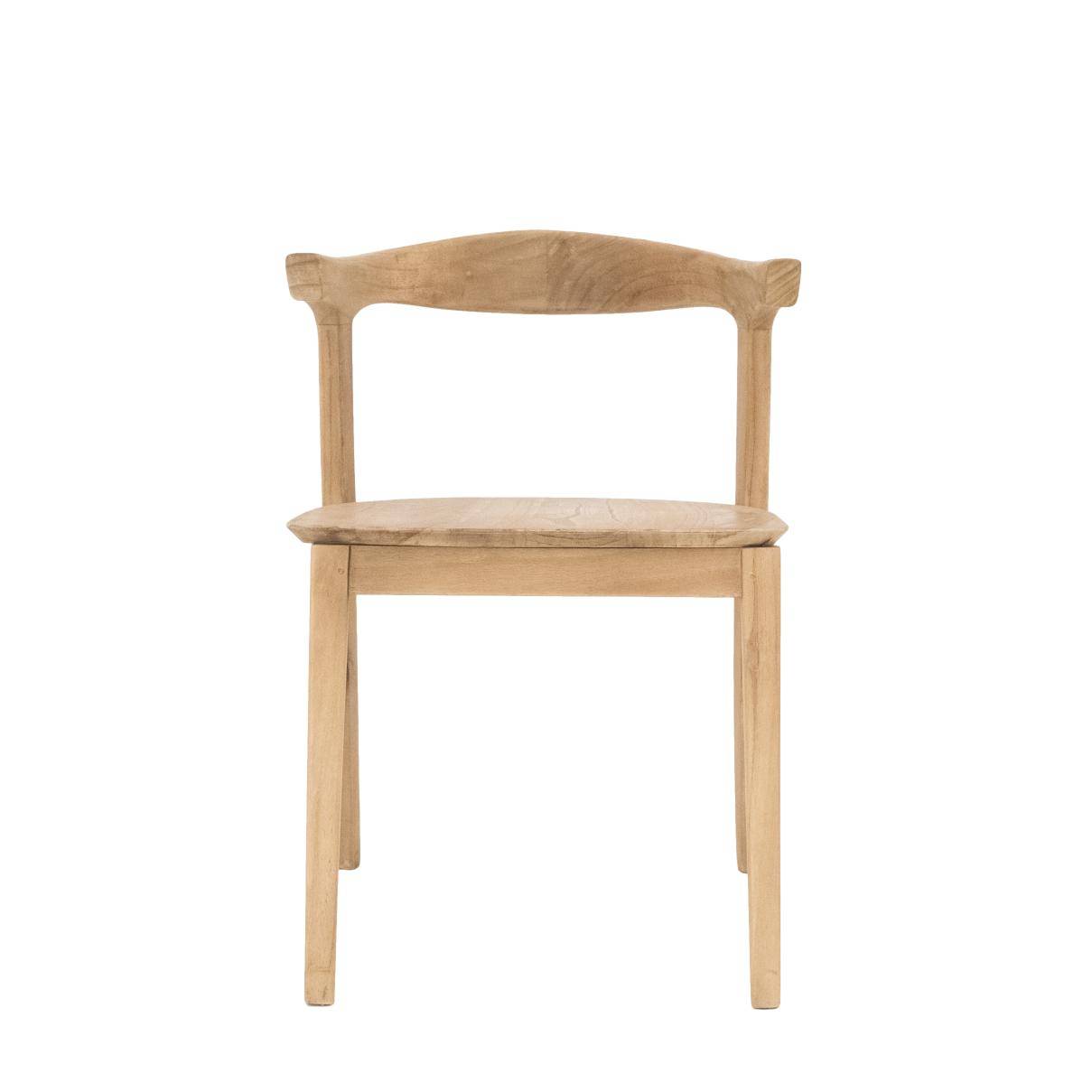 HSM Collection-Esszimmerstuhl Flow-53x59x73-Natur-Teak