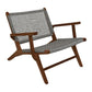 HSM Collection-Gartensessel Rio mit Armlehne KD-80x80x67-Natur/Grau-Teak/Bananenblatt