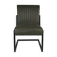 HSM Collection-Esszimmerstuhl Texas S/2-55x50x85-Grün/Schwarz-Leder/Metall