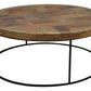 HSM Collection - Runde Mosaik-Couchtisch - ø80x33 - Braun/Schwarz - Teak