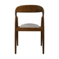 HSM Kollektion-Esszimmerstuhl Wifera + Sitz-55x41x78-Natur/Weiß-Teak/Stoff